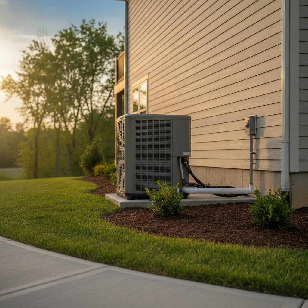 Heat Pump Installation without person